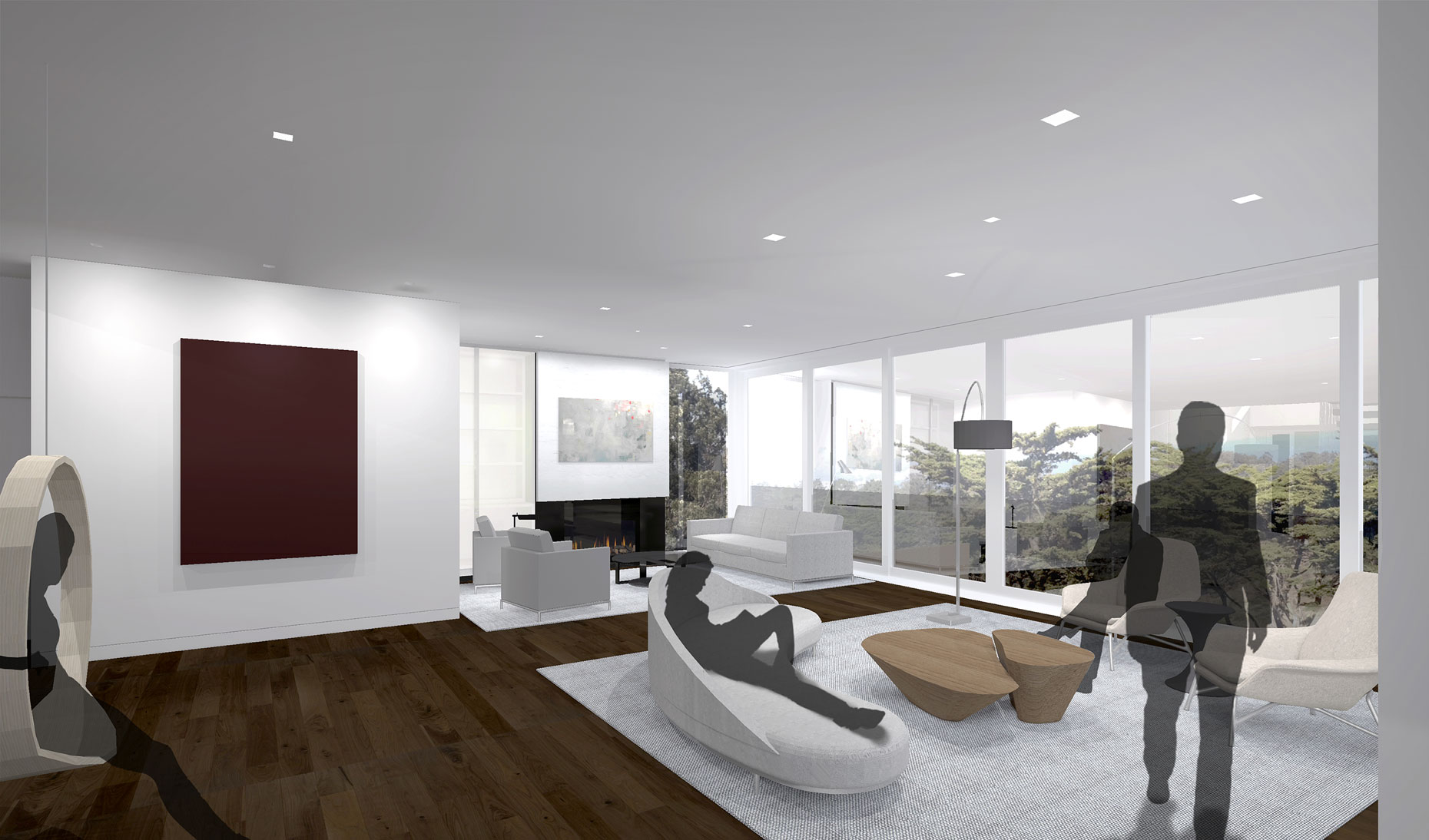 Living-to-Fireplace